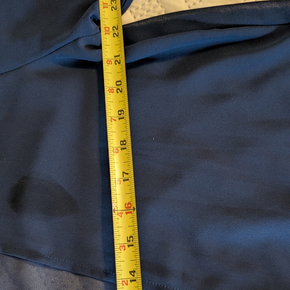 Elegant Navy Blue Sheer Kimono - Picture 5 of 8